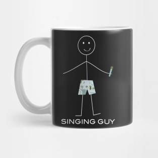 Funny Mens Singing design Mug